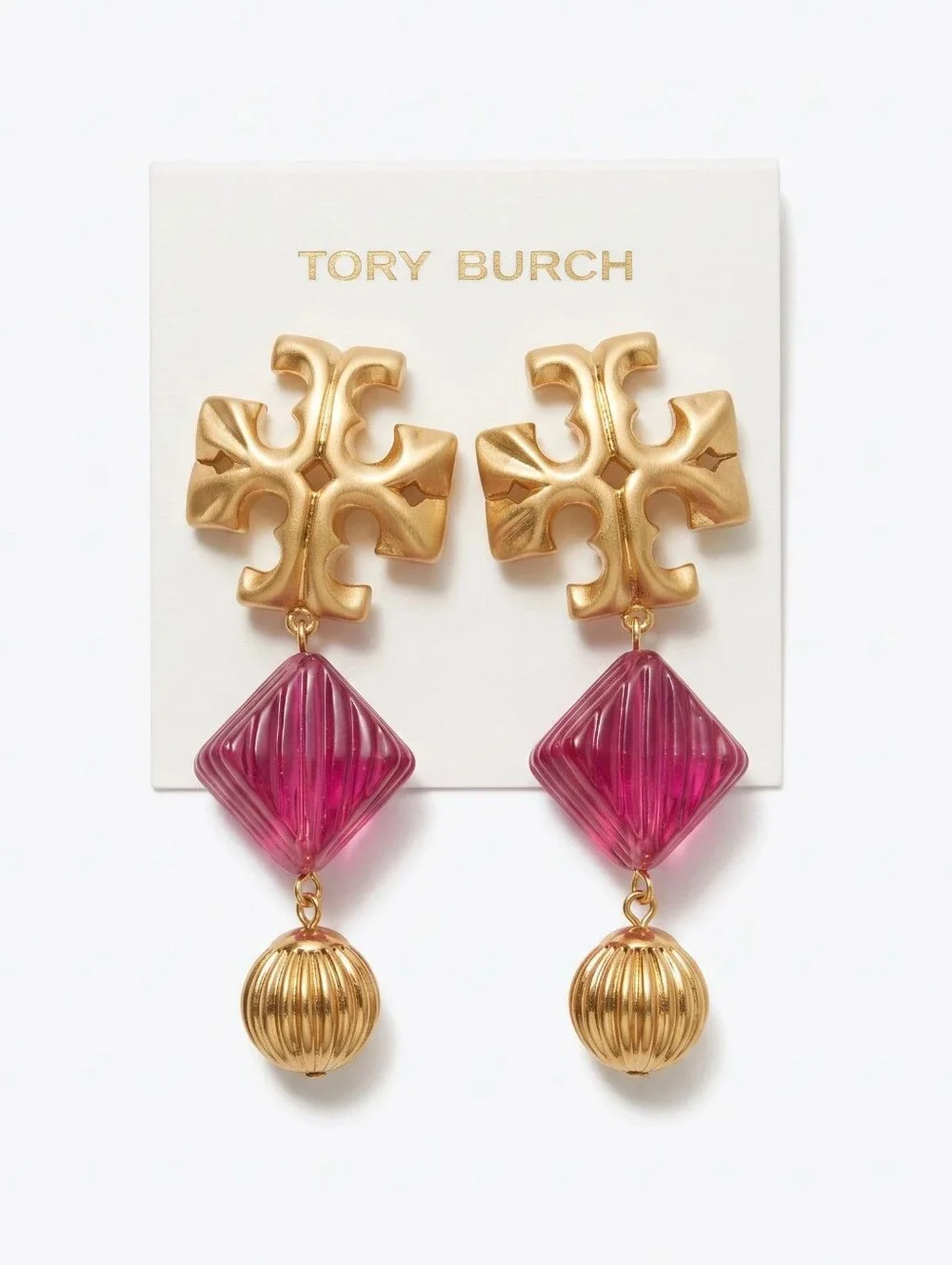 Tory Burch Roxanne Double Drop Statement Earrings